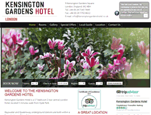 Tablet Screenshot of kensingtongardenshotel.co.uk